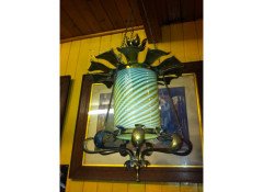 A good Arts and Crafts gilt and brass lantern - Thumbnail 2