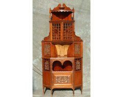 H W Batley for Jas Shoolbred. An Anglo-Japanese corner cabinet. - Thumbnail 1