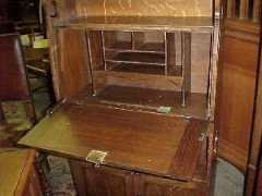 Liberty and Co. Two Arts and Crafts Oak Drop Front Bureau - Thumbnail 3