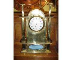 George Walton. An Arts and Crafts brass mantle clock - Thumbnail 1