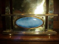 George Walton. An Arts and Crafts brass mantle clock - Thumbnail 3