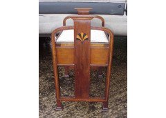 Liberty and Co (attributed). An Arts and Crafts walnut piano stool - Thumbnail 2