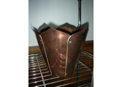 WAS Benson. A rare copper planter with rivetted construction and heavy base in the form of a flowering plant - Thumbnail 1