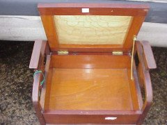 Liberty and Co (attributed). An Arts and Crafts walnut piano stool - Thumbnail 4