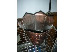 WAS Benson. A rare copper planter with rivetted construction and heavy base in the form of a flowering plant - Thumbnail 2