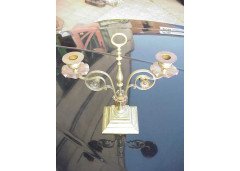 W. A. S. Benson (Stamped) Copper and Brass Twin Candelabra - Thumbnail 2