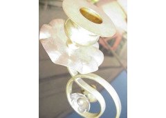 W. A. S. Benson (Stamped) Copper and Brass Twin Candelabra - Thumbnail 4