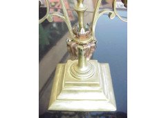 W. A. S. Benson (stamped). a Copper and Brass Twin Candelabra - Thumbnail 4