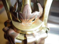 W. A. S. Benson (stamped). a Copper and Brass Twin Candelabra - Thumbnail 5