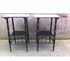 E W Godwin. A pair of ebonised sidetable - Thumbnail 1