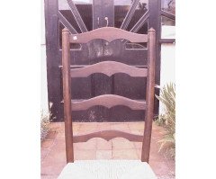 Edward Lutyens. A rare pair of rush seat ladder back armchair - Thumbnail 4
