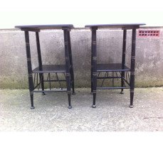 E W Godwin. A pair of ebonised sidetable - Thumbnail 2