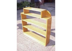 British c.1930 Modernist Light Oak Open Bookcase - Thumbnail 2
