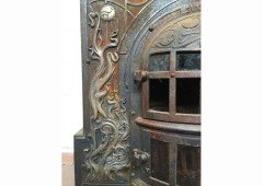 A wonderful pure Art Nouveau Jugendstil style cast iron stove - Thumbnail 4