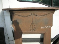 An Arts and Crafts cast iron fireplace - Thumbnail 2