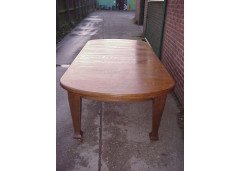 An Arts and Crafts 'round ended' wind-out extending dining table - Thumbnail 1