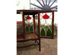 Shapland and Petter. An Arts and Crafts walnut side table cabinet - Thumbnail 4