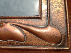 Hale. A rare pair of Arts and Crafts copper photo frame - Thumbnail 6