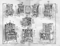 Shapland and Petter. An Arts and Crafts walnut side table cabinet - Thumbnail 13