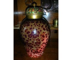 Bernard Moore. A high-fired ruby ovoid jar in a prunus design - Thumbnail 1