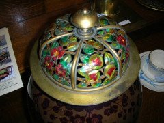Bernard Moore. A high-fired ruby ovoid jar in a prunus design - Thumbnail 2