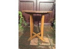 A Cotswold School oak side table with chipped carving - Thumbnail 1