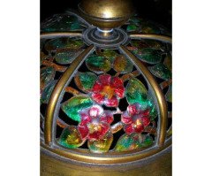 Bernard Moore. A high-fired ruby ovoid jar in a prunus design - Thumbnail 3