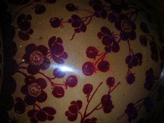 Bernard Moore. A high-fired ruby ovoid jar in a prunus design - Thumbnail 4
