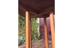 A Cotswold School oak side table with chipped carving - Thumbnail 4