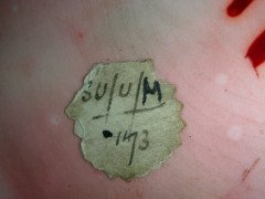Bernard Moore. A high-fired ruby ovoid jar in a prunus design - Thumbnail 6