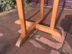 A Cotswold School oak side table with chipped carving - Thumbnail 5
