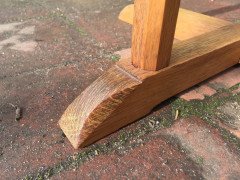 A Cotswold School oak side table with chipped carving - Thumbnail 6