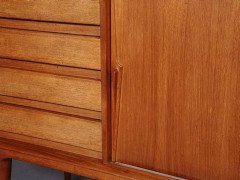 A rare Model 18 teak sideboard having four drawers and two sliding doors - Thumbnail 5