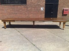 Wylie and Lochhead. A rare 16 foot long Arts and Crafts oak extending dining table with six original leaves - Thumbnail 6