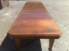 Wylie and Lochhead. A rare 16 foot long Arts and Crafts oak extending dining table with six original leaves - Thumbnail 8