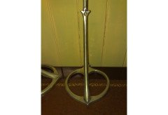 WAS Benson. A brass table lamps in the form of Swans with heart shaped bases - Thumbnail 8