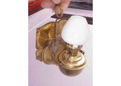 A Little Arts & Crafts Brass Oil Lamp on a Gimbal - Thumbnail 6