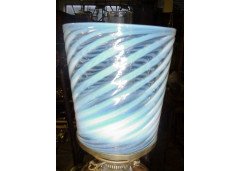 WAS Benson. A superb oil lamp, with conical vasaline shade by James Powell of Whitefriars - Thumbnail 2