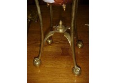 WAS Benson. A superb oil lamp, with conical vasaline shade by James Powell of Whitefriars - Thumbnail 4