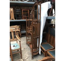 A Stylish Glasgow School Oak Hallstand with Curved and Slatted Sides - Thumbnail 3
