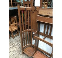 A Stylish Glasgow School Oak Hallstand with Curved and Slatted Sides - Thumbnail 5