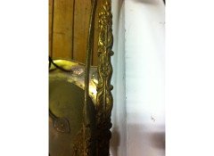 A Guilded Continental Art Nouveau Three Branch Arm Ceiling Chandelier - Thumbnail 5