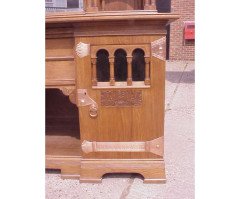 An Arts and Crafts oak sideboard with engraved copper metalwork - Thumbnail 10