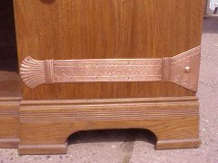 An Arts and Crafts oak sideboard with engraved copper metalwork - Thumbnail 19