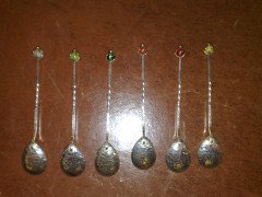 Harold Sargison for Sargisons Jewellers Hobart. A boxed set of 6 hand made and hand hammered silver spoons - Thumbnail 8