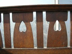 Shapland and Petter. A stunning Arts and Crafts oak Hall Cupboard with an upper area for display - Thumbnail 4