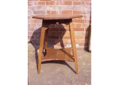 Liberty and Co (attributed). a Large Octagonal Arts and Crafts Oak Side Table with Moorish Detailing - Thumbnail 2
