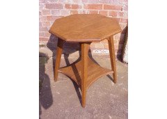 Liberty and Co (attributed). a Large Octagonal Arts and Crafts Oak Side Table with Moorish Detailing - Thumbnail 4