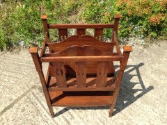 Shapland and Petter. A rare Arts and Crafts oak canterbury - Thumbnail 2