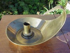 Dr Christopher Dresser for Perry Son and Co. A brass candle stick - Thumbnail 2